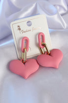 Pink Heart Earrings