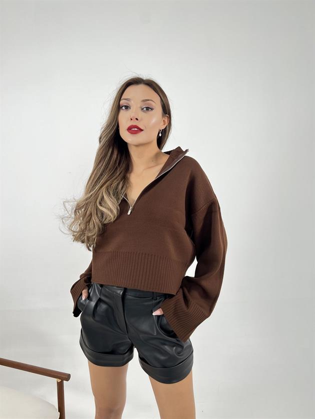 Woman Wearing Brown Sweater