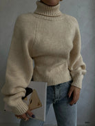 Tie Back Beige Sweater