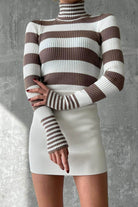 Striped Turtleneck Sweater